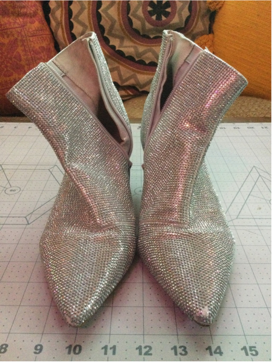 Alex Marie Shoes - Women's Alex Marie Silver Rhinestone Ankle Boots & Booties Size 9